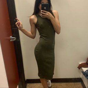 NAVY GREEN BODYCON DRESS